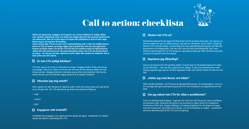 Checklista för CTA