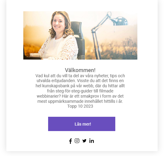 Marketing Automationflöden Välkomstbrev