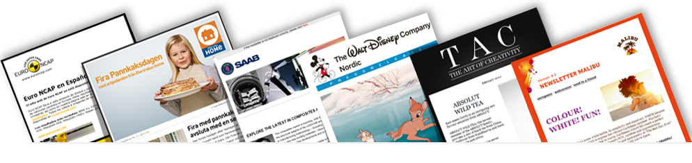 Mallar för nyhetsbrev