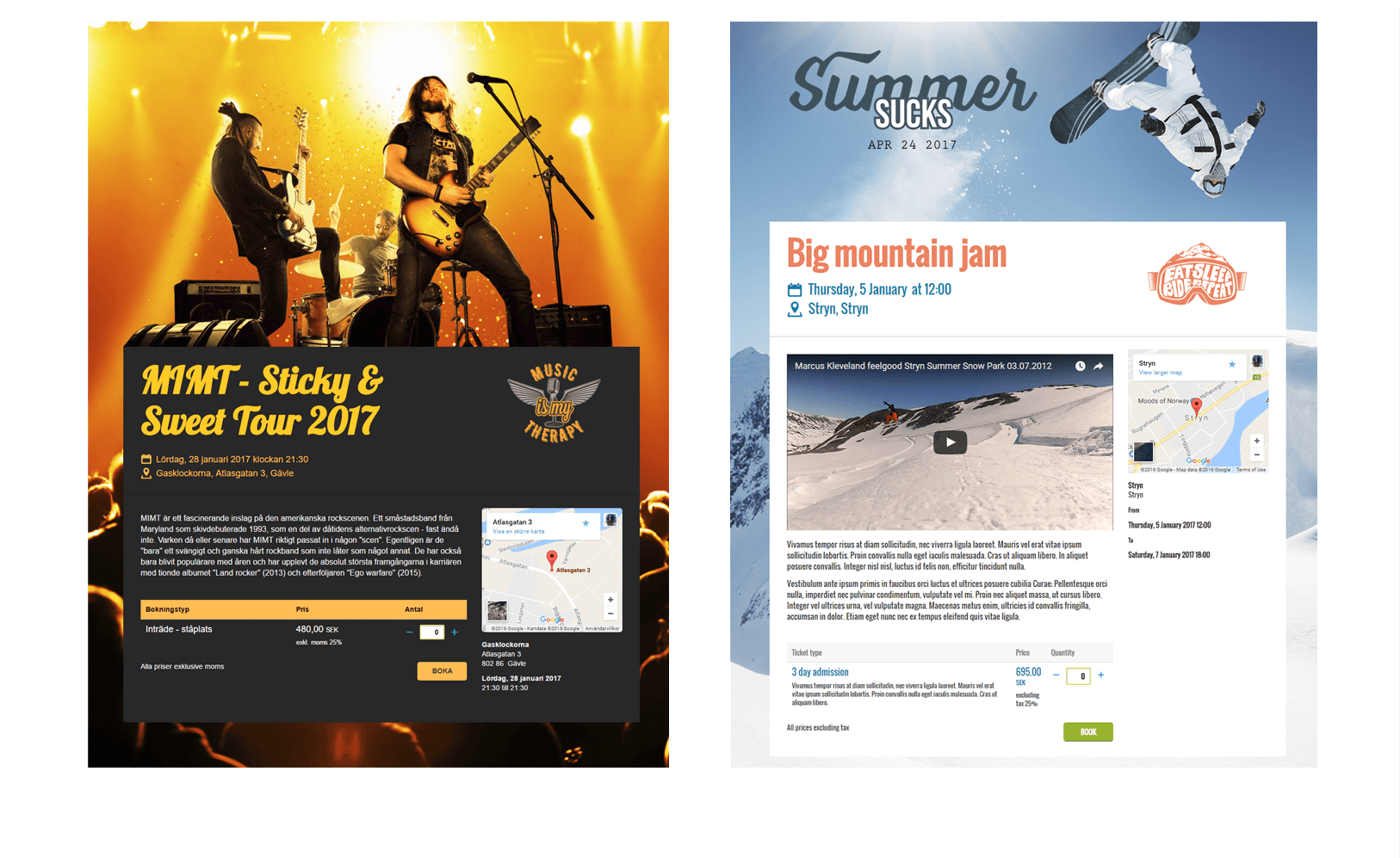 Designa din eventsida