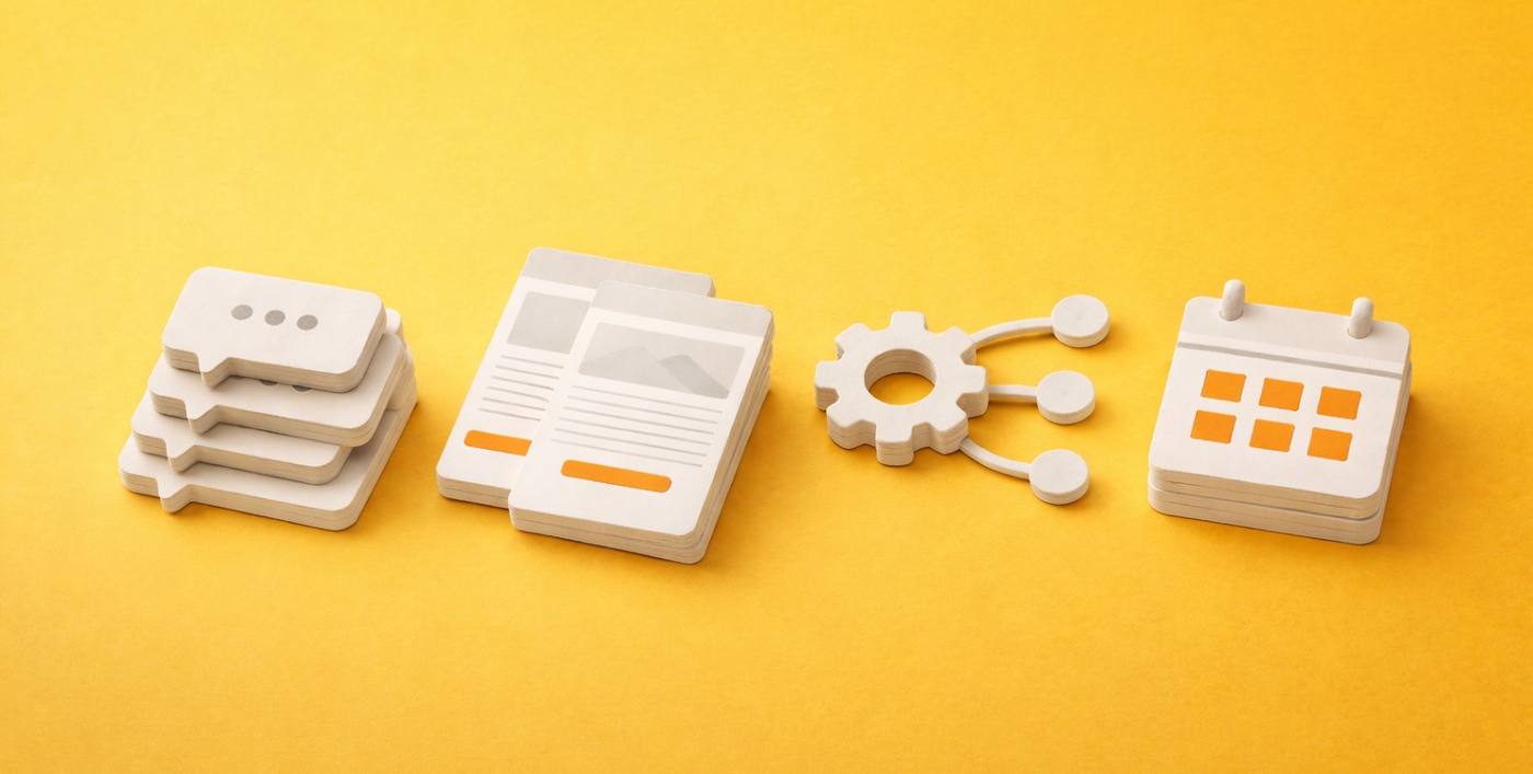 Palomas fyra moduler: SMS, nyhetsbrev, automation och event